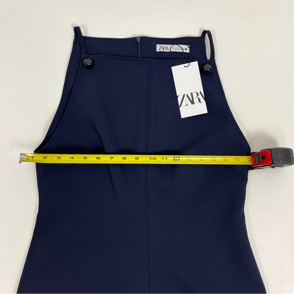 Zara Short Dress With Buttons NWT : Navy Blue - Picture 11 of 13